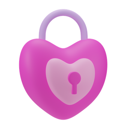 Heart Lock  3D Icon
