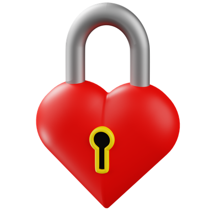 Heart Locked  3D Icon