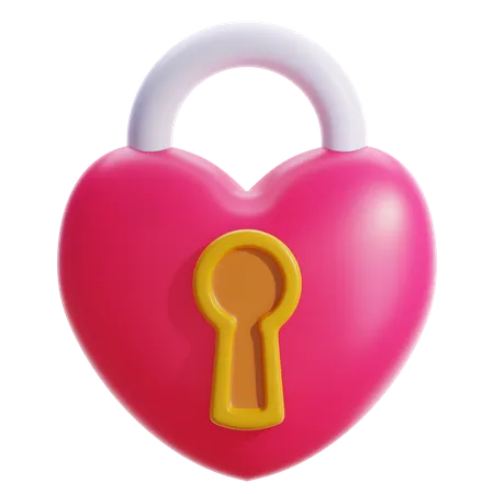 Heart Locked  3D Icon