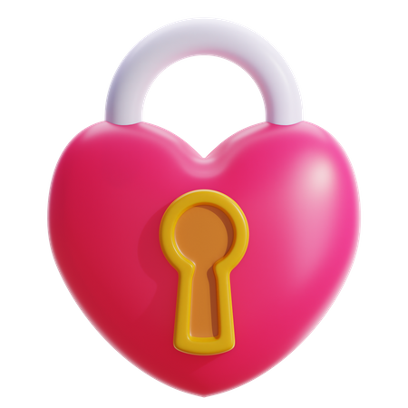 Heart Locked 3D Icon