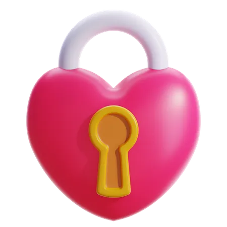 Heart Locked 3D Icon