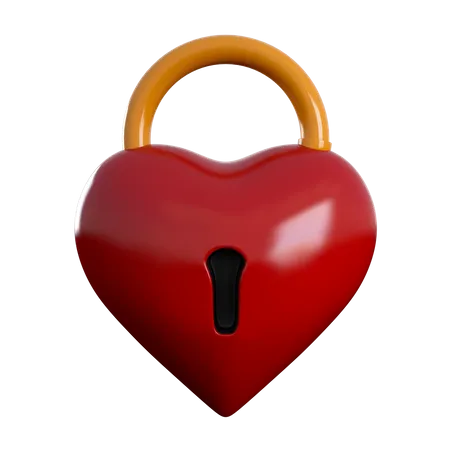 Heart Locked  3D Icon