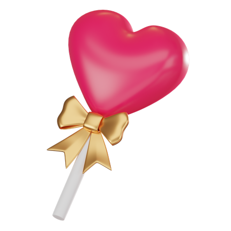 Heart Lollipop  3D Icon