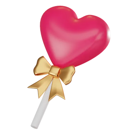 Heart Lollipop  3D Icon