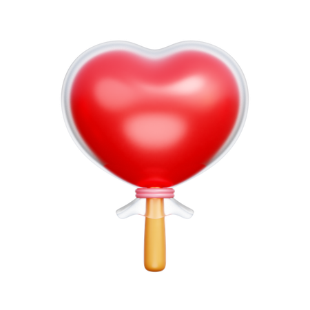 Heart Lollipop  3D Icon