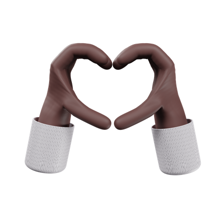 Heart making gesture  3D Icon