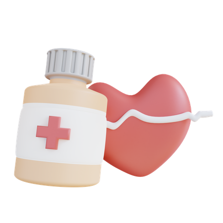 Heart Medicine  3D Icon