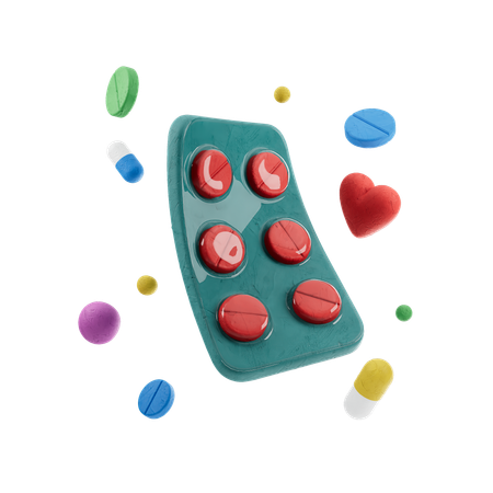 心臓の薬  3D Icon