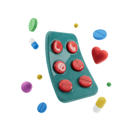 Heart Medicines  3D Icon