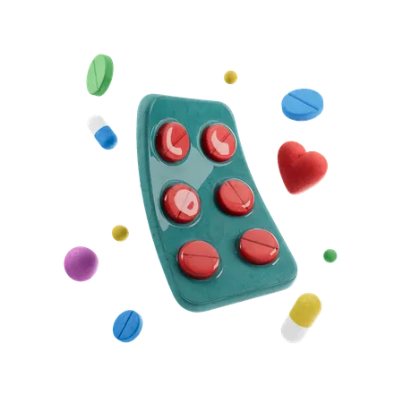 Heart Medicines  3D Icon