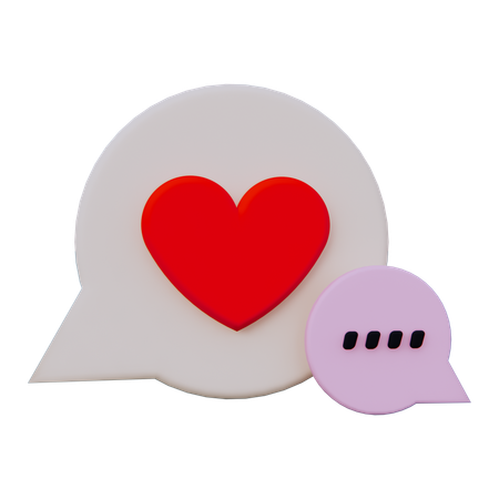 Heart Message  3D Icon