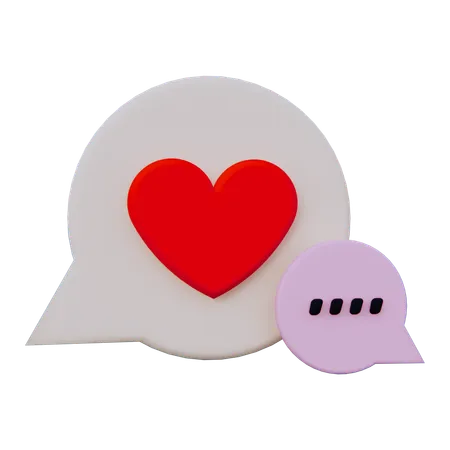 Heart Message  3D Icon