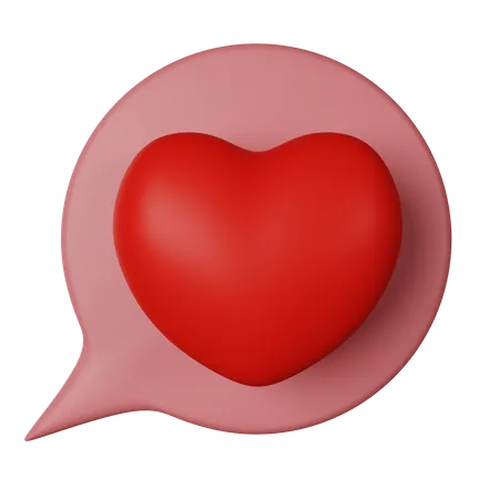 Heart Message  3D Icon