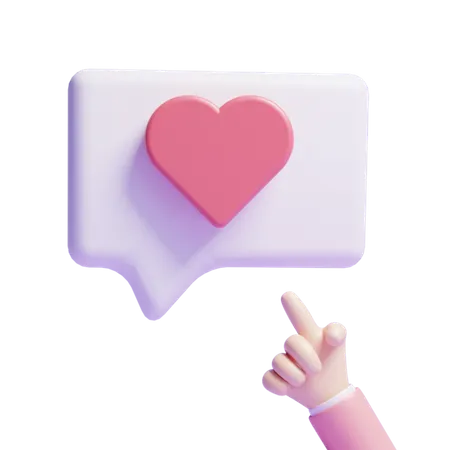 Heart Message  3D Icon