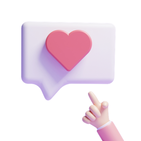Heart Message  3D Icon