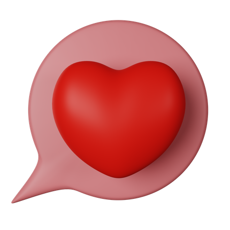 Heart Message  3D Icon