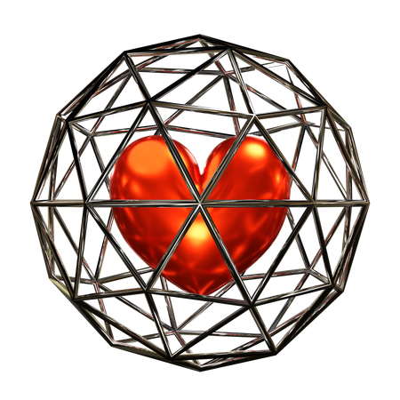 Heart Metal  3D Icon