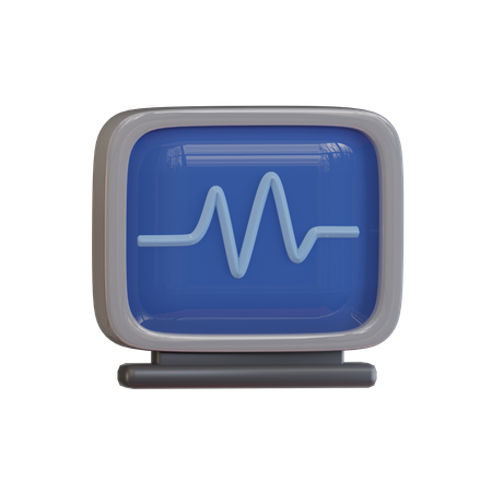 심장 모니터  3D Icon