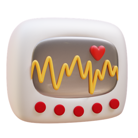 Heart Monitor  3D Icon