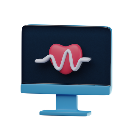 Heart Monitoring  3D Icon