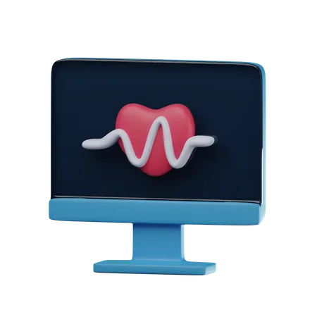 Heart Monitoring  3D Icon