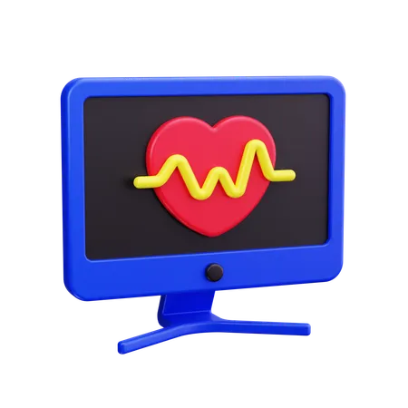 Heart Monitoring  3D Icon