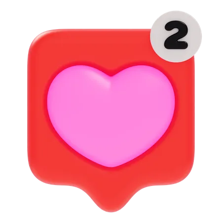 Heart Notification  3D Icon