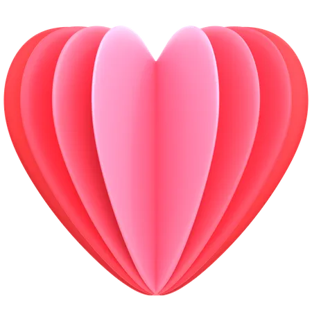 Heart Paper  3D Icon