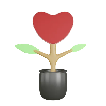 Heart Plant  3D Icon