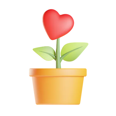 Heart Plant  3D Icon