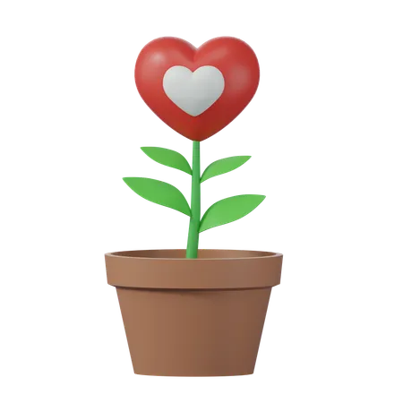 Heart Plant  3D Icon