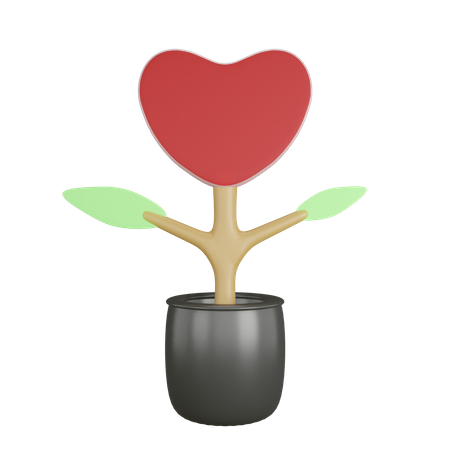 Heart Plant  3D Icon