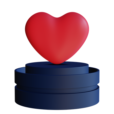 Heart Podium  3D Icon