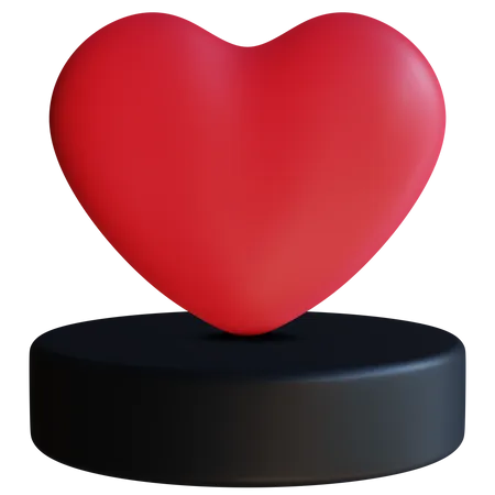 Heart Podium  3D Icon