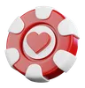 Heart Poker Chip