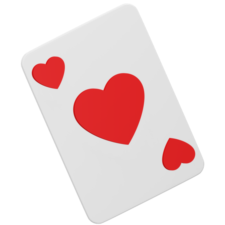 Heart Poker Playing Card 3D Icon
