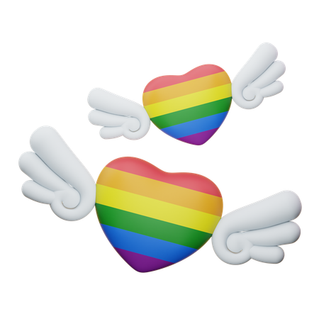 Heart Pride Wing  3D Icon