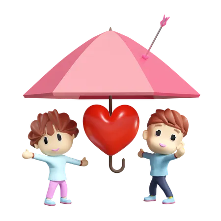 Heart Protect  3D Illustration