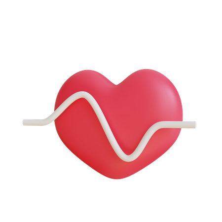 Heart Pulse 3D Illustration