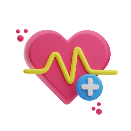 Heart Pulse 3D Icon