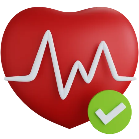 Heart Pulse 3D Icon