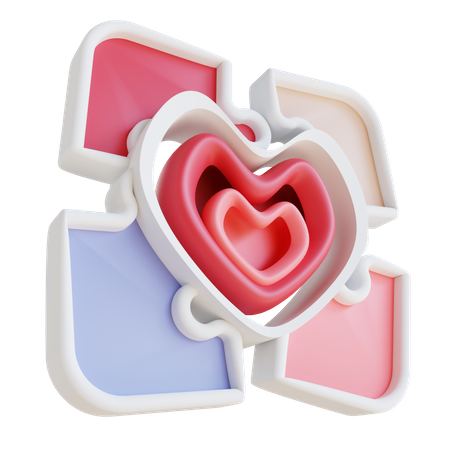 Heart Puzzle  3D Icon