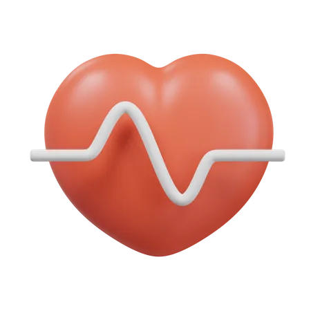 Heart Rate 3 D Illustration 3D Icon