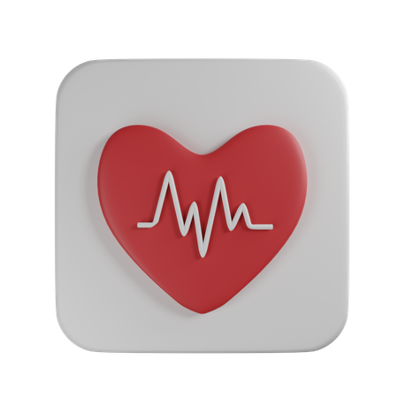 Heart rate  3D Icon