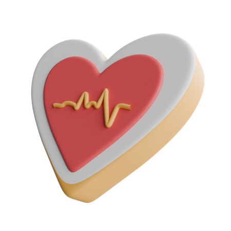 HEART RATE  3D Icon