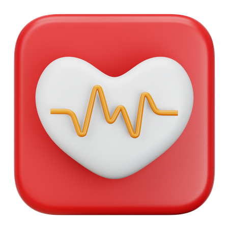 Heart Rate  3D Icon