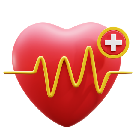 Heart Rate  3D Icon