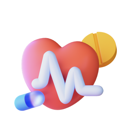 Heart Rate  3D Icon