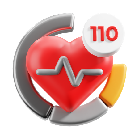 Heart Rate  3D Icon