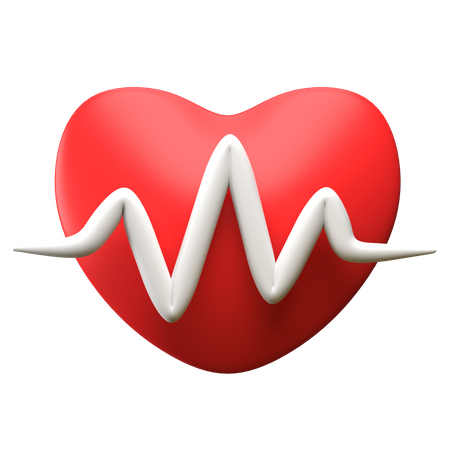 Heart Rate  3D Illustration